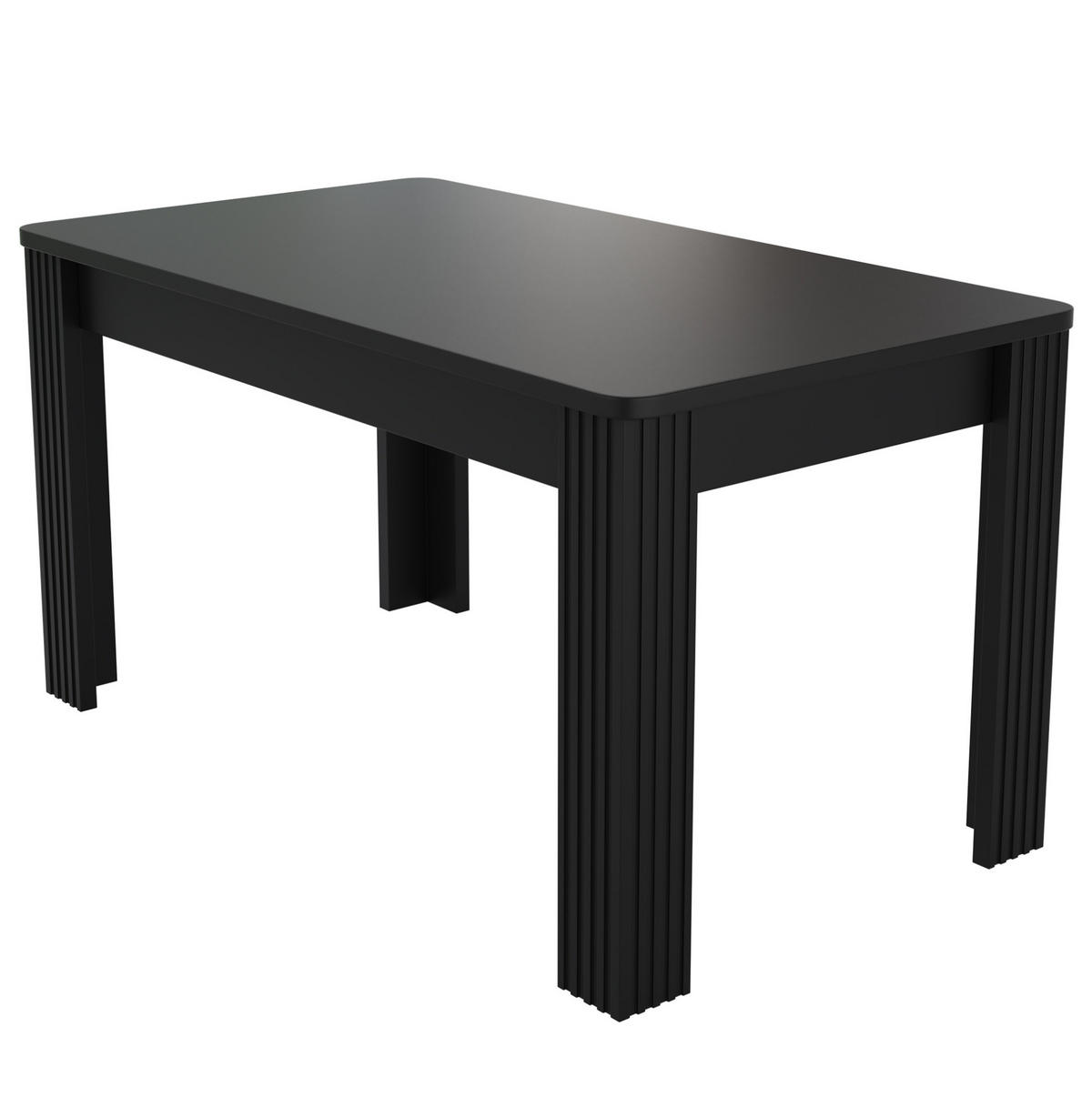 ESSTISCH in Schwarz mit 4 Beinen-modern, pflegeleicht & stabil - Schwarz, Holzwerkstoff (116/65/75cm) - BEAOK