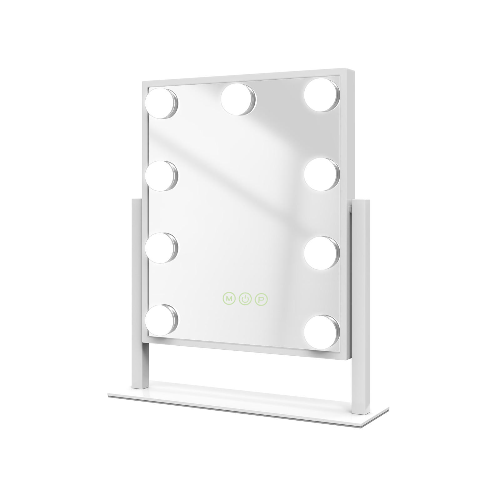 KOSMETIKSPIEGEL Rechteckiger mit Beleuchtung, Weiß, 30/25 cm - Weiß, Glas (25/8.5/30cm) - EMKE