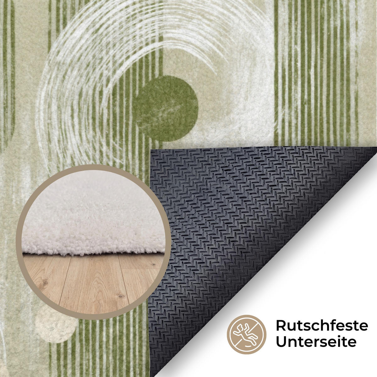 KOBERCE - Umelecké - Moderné - Zelené - 150x90 cm - olivovozelená, textil/plast (150/0.4cm) - OnlyWow