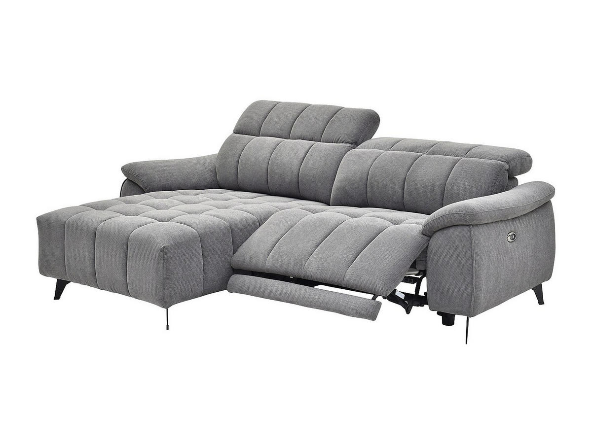 RELAXSOFA - 4 Personen - stoff - grau Celtimo - Grau, Textil/Metall (230/79/169cm) - Vente-Unique