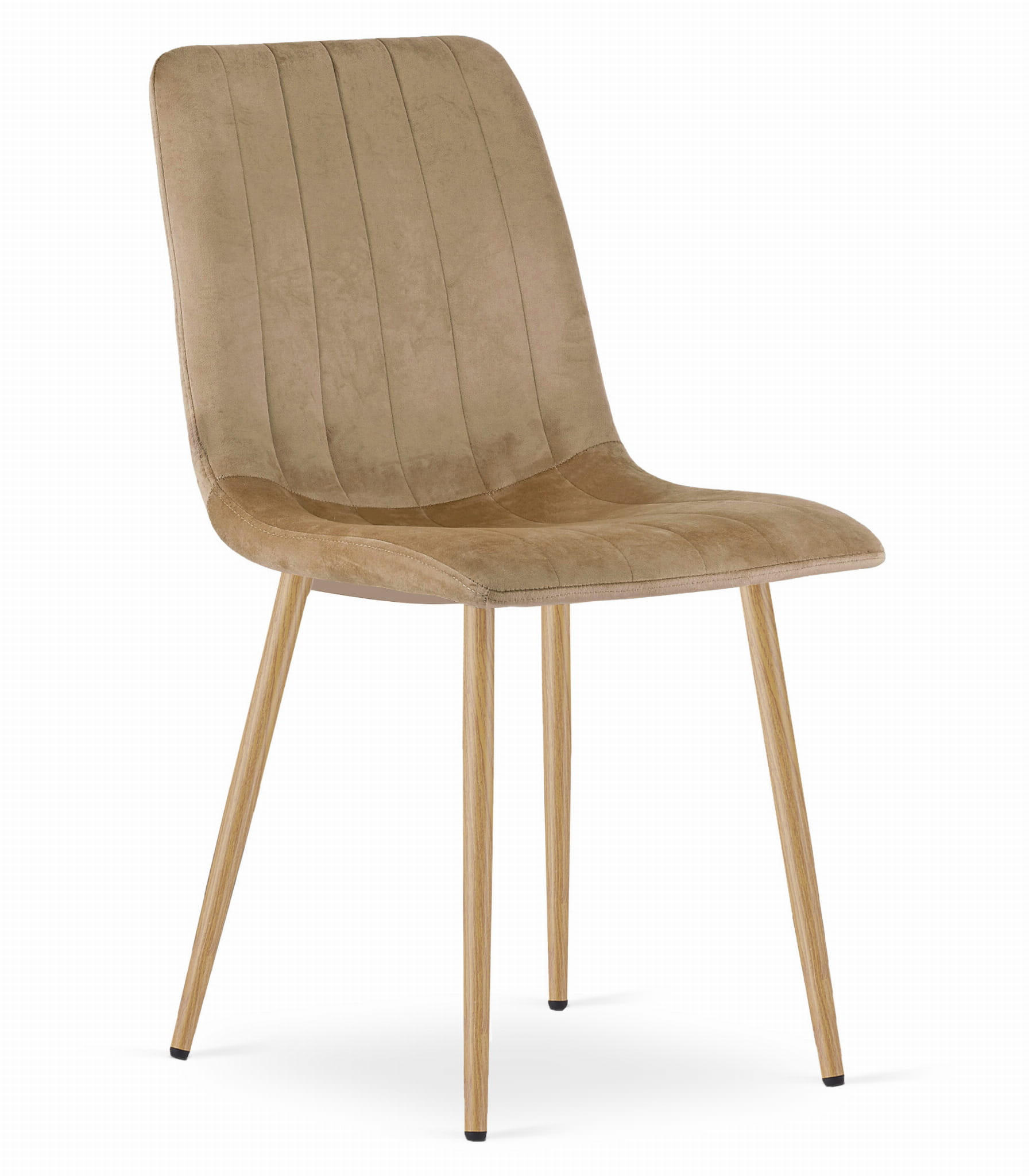 ESSZIMMERSTUHL JEWA brauner Sitz, Beine in Holzfarbe - Eichefarben/Braun, Textil (43/90/51cm) - Valora