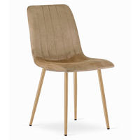 ESSZIMMERSTUHL JEWA brauner Sitz, Beine in Holzfarbe - Eichefarben/Braun, Textil (43/90/51cm) - Valora