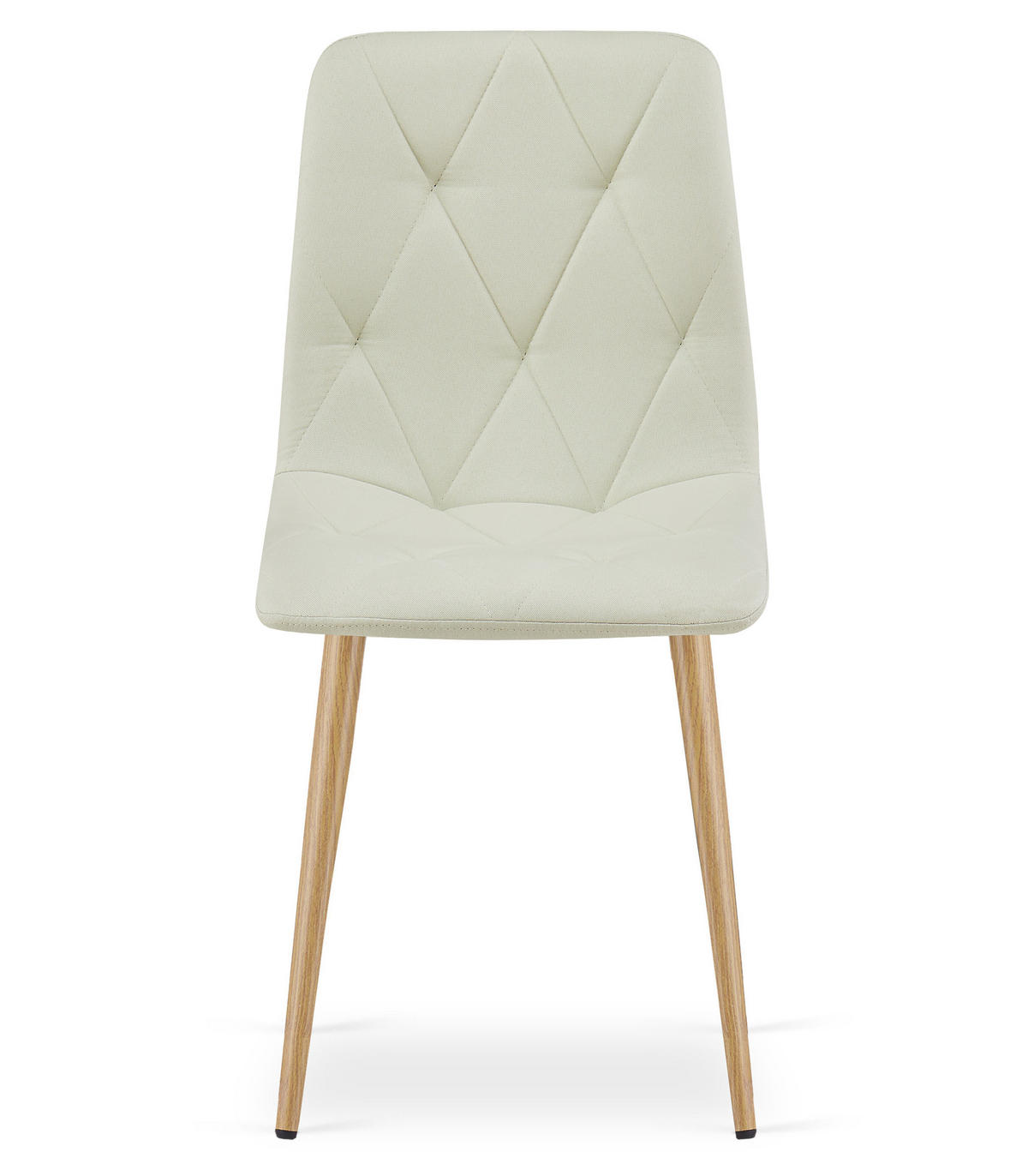 ESSZIMMERSTUHL TYRA beiger Sitz, Beine in Holzfarbe - Eichefarben/Beige, Textil (44.5/87/54.5cm) - Valora