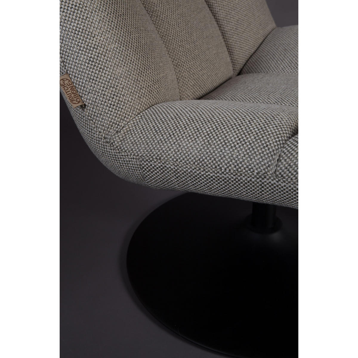 SESSEL Bar Bouclé Hellgrau - Grau, Textil (76/78/74cm) - Dutchbone