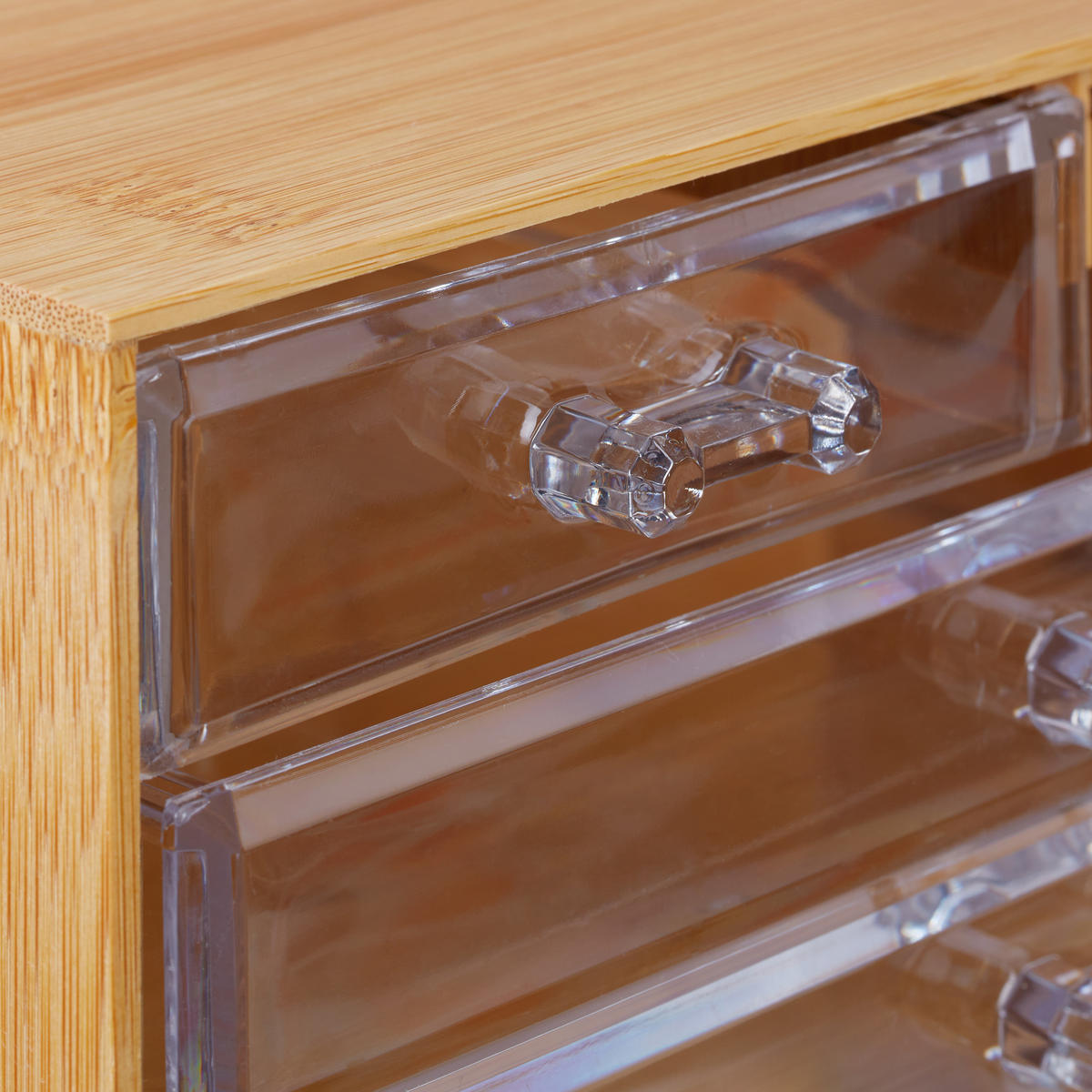 MAKEUP-ORGANIZER - Multicolor, Holz/Kunststoff (23.5/11/15cm) - Relaxdays