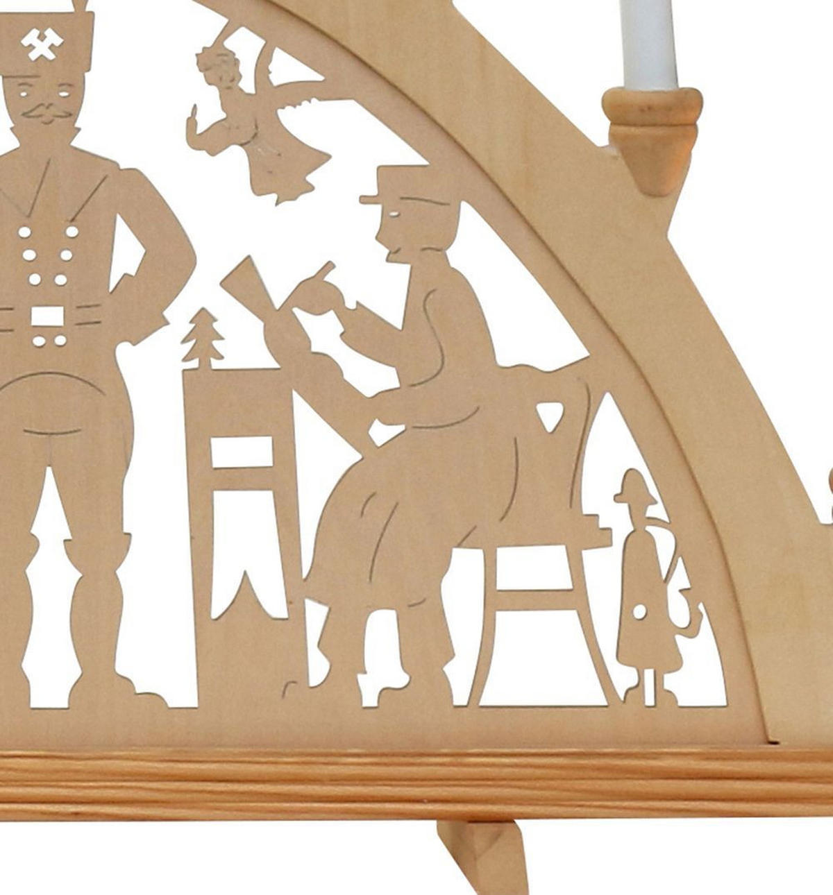 SCHWIBBOGEN Bergleute 10-flammig - Multicolor, Holz (0.1/1/0.1cm) - Dekoteam24