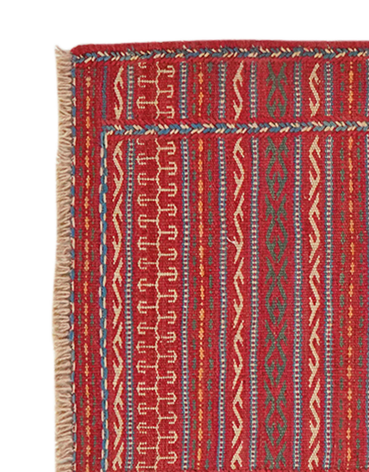 HANDWEBTEPPICH Kelim Kordi Mehrfarbig 90/60 cm Schurwolle - Multicolor, Textil (60/90cm) - Looma