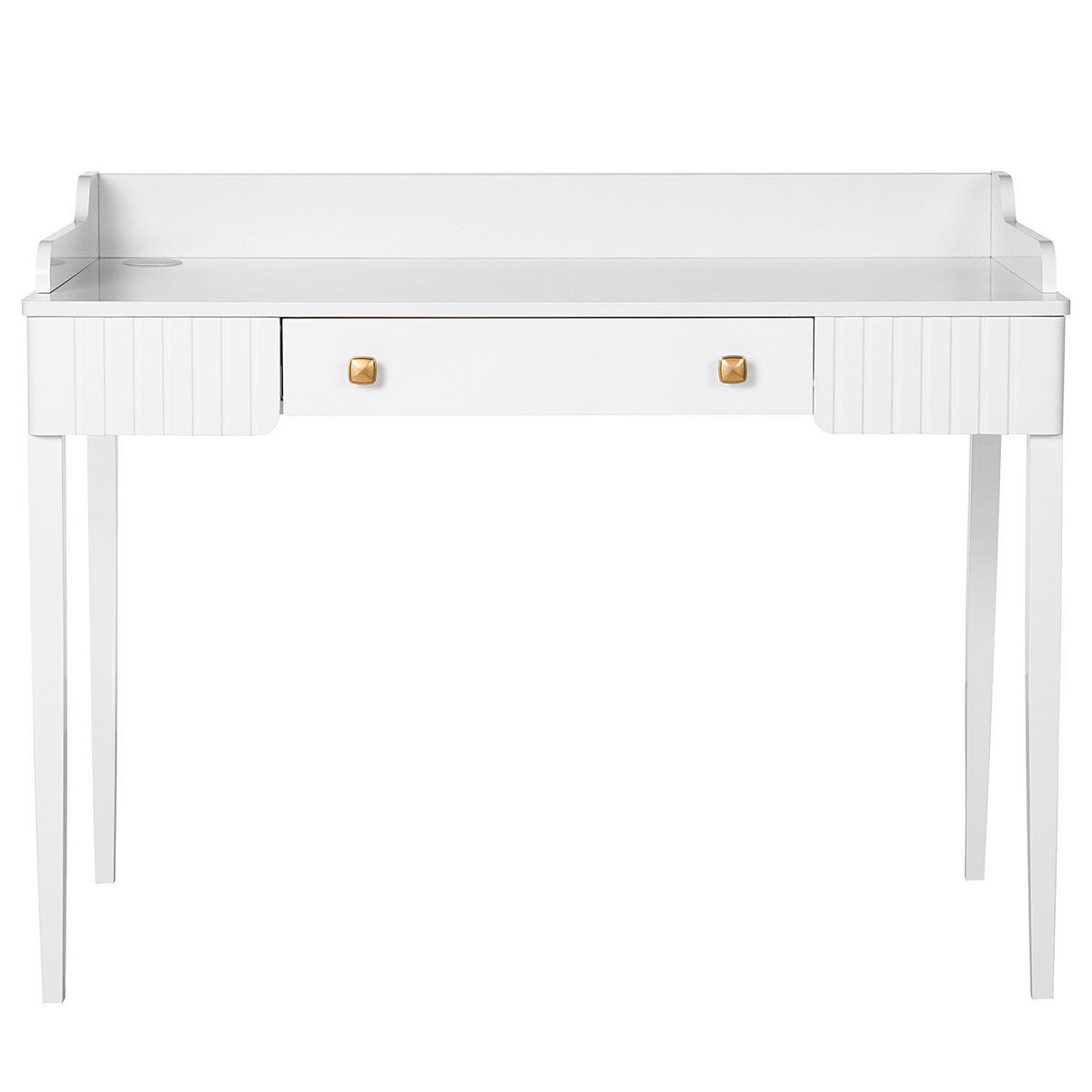 SCHREIBTISCH - Weiß Hochglanz, Holz/Holzwerkstoff (60/110/85cm) - home24