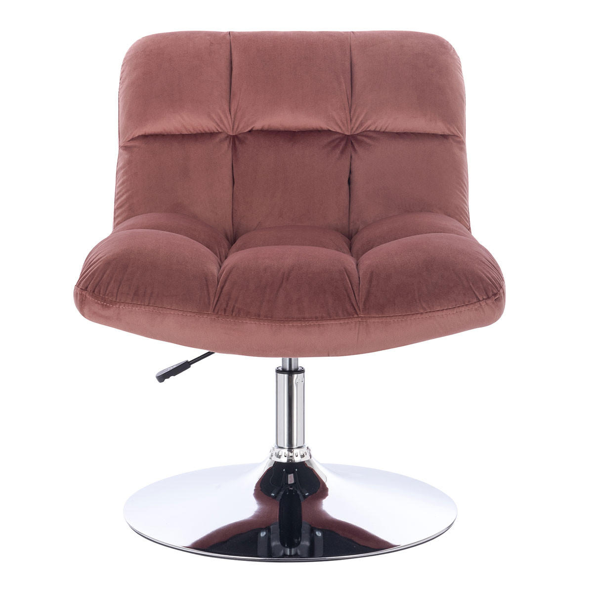 LOUNGESESSEL LAUREL Samt Altrosa - Silberfarben/Altrosa, Textil/Metall (75/87/75cm) - SVITA