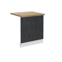 FRONTBLENDE R-Line Schwarz Beton 60 cm AP Eiche - Schwarz/Weiß, Holzwerkstoff (60/57.2/1.6cm) - Vicco