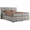 BOXBETT RITA 160/200 - Hellgrau Velvet - H3 - Hellgrau, Holz/Textil (160/200cm)