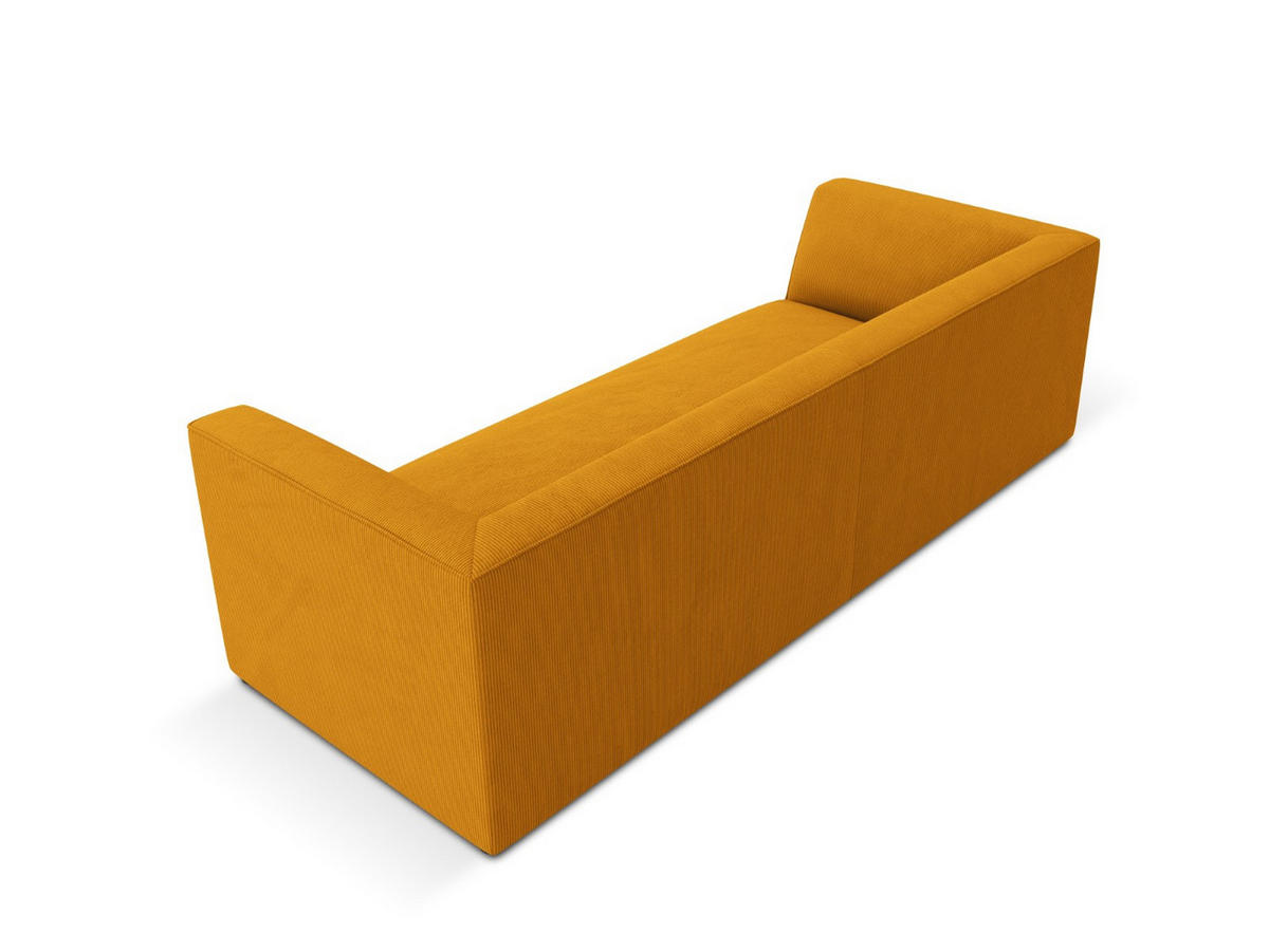 SOFA Ruby aus Cord gelb 3 Sitzplätze - Gelb, Textil (93/69/232cm) - Micadoni