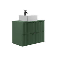 EINZELWASCHTISCH - 80cm x 47cm - MDF - grün - ZEVINI - Grün, Holz (80/60/47cm) - Vente-Unique