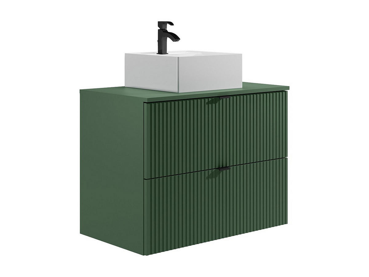 EINZELWASCHTISCH - 80cm x 47cm - MDF - grün - ZEVINI - Grün, Holz (80/60/47cm) - Vente-Unique