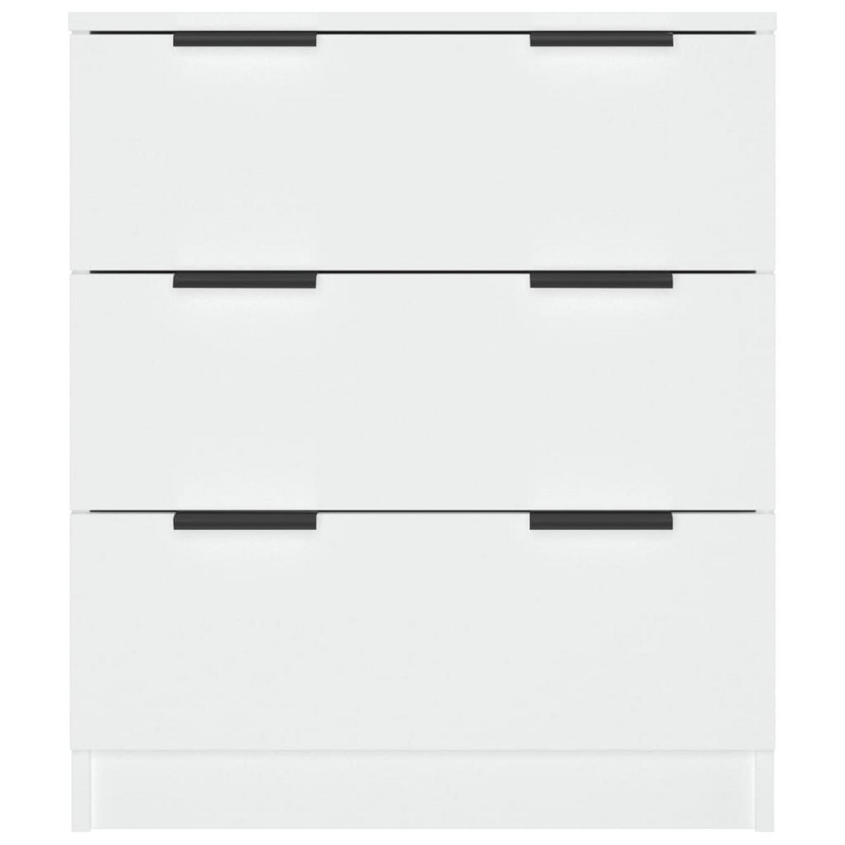 SIDEBOARD mit 3 Schubladen 60/30/70 cm aus Holzwerkstoff Weiß - Weiß, Holz (60/70/30cm) - vidaXL