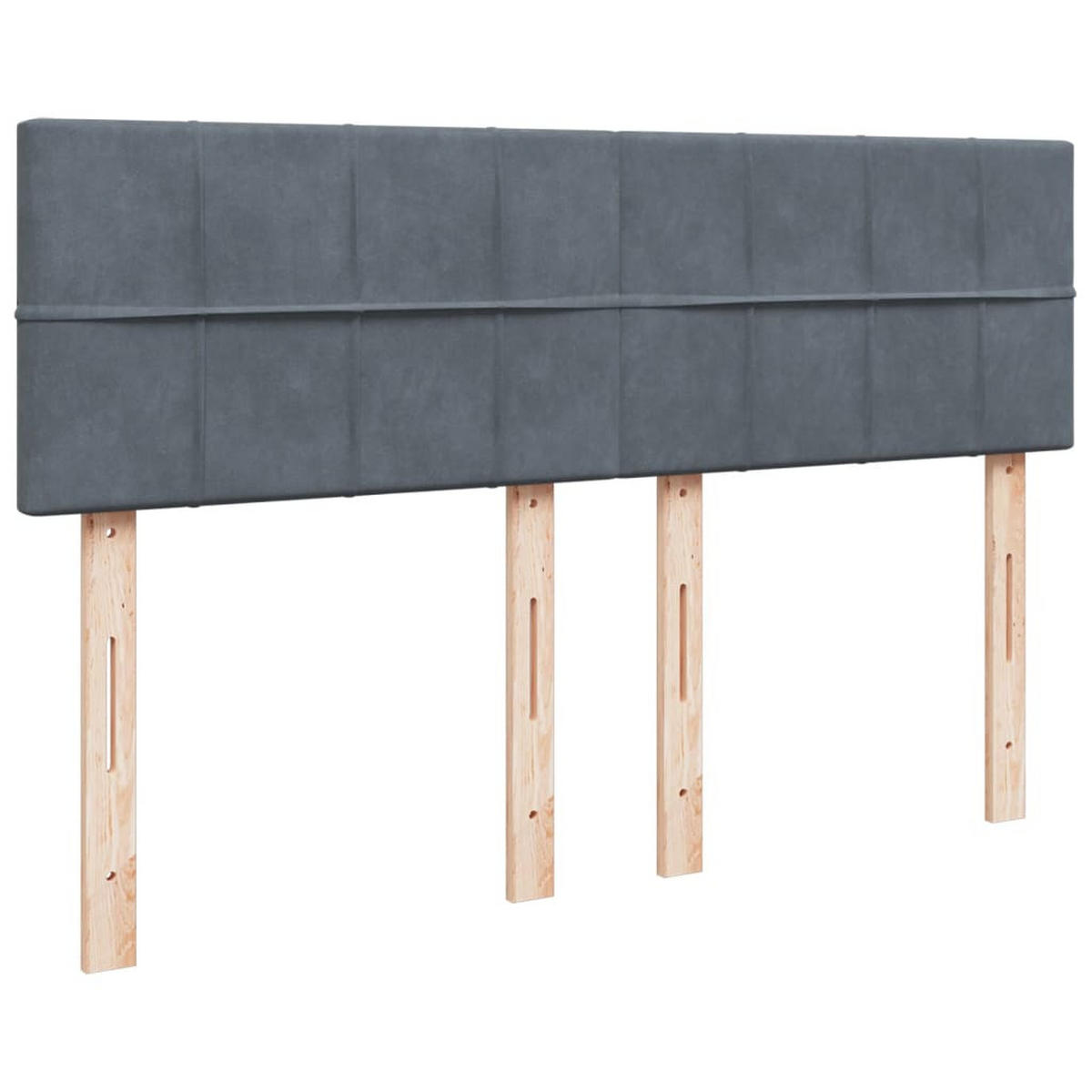 BOXSPRINGBETT Mit Matratze Dunkelgrau 160/200 Cm Samt - Grau, Textil (160/200cm) - vidaXL