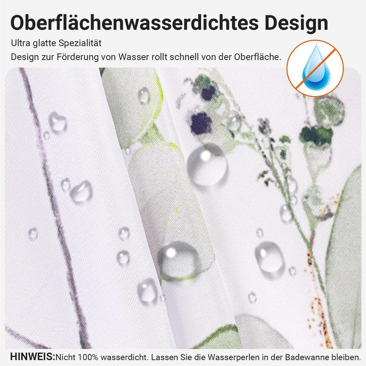 DUSCHVORHANG Goldene Blätter 200 x 200 cm - Multicolor, Textil (200/200cm)