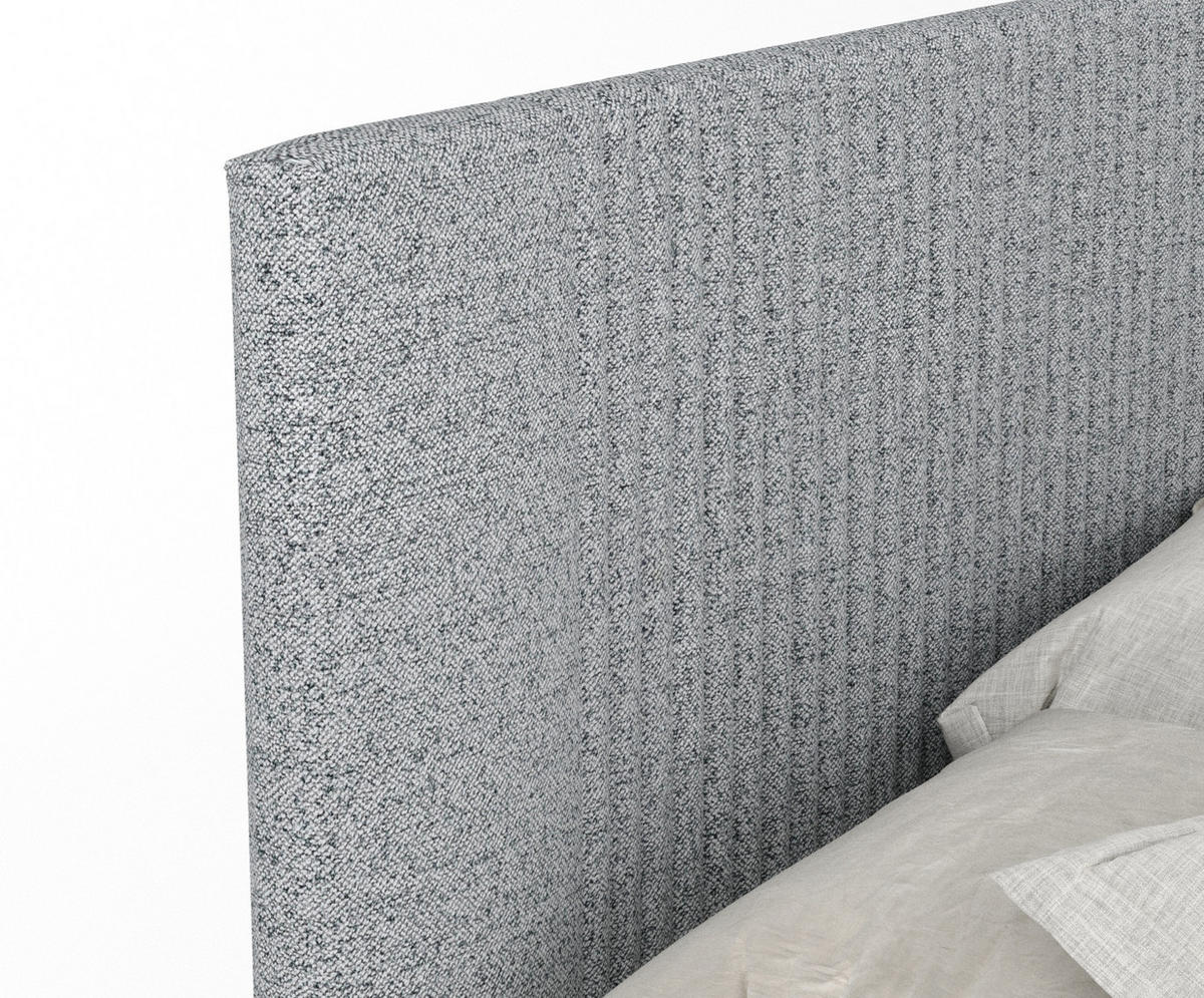 BOXSPRINGBETT Bergamo Grau 140/200 cm - Schwarz/Grau, Holz/Holzwerkstoff (140/200cm) - Maison de Reve