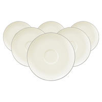 KOMBI-UNTERTASSEN Savona Fine Diamond creme ø 16 cm 6er Set - Creme, Keramik (16cm) - Seltmann Weiden
