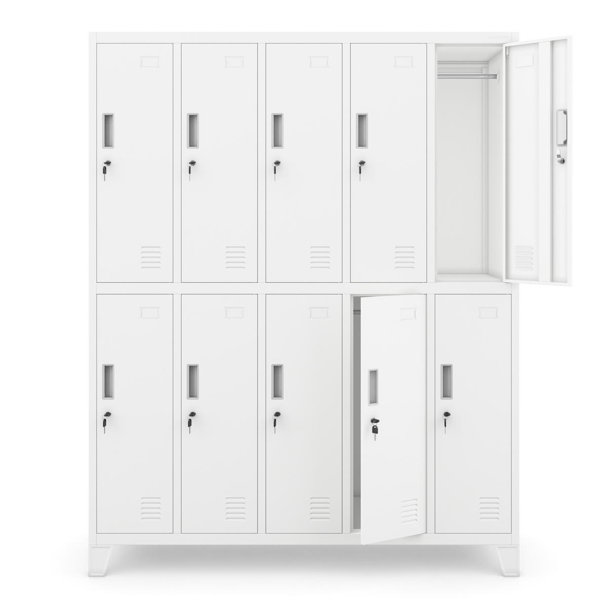 SCHLIESSFACHSCHRANK Bartek - Weiß, Metall (136/172/45cm) - Jan Nowak