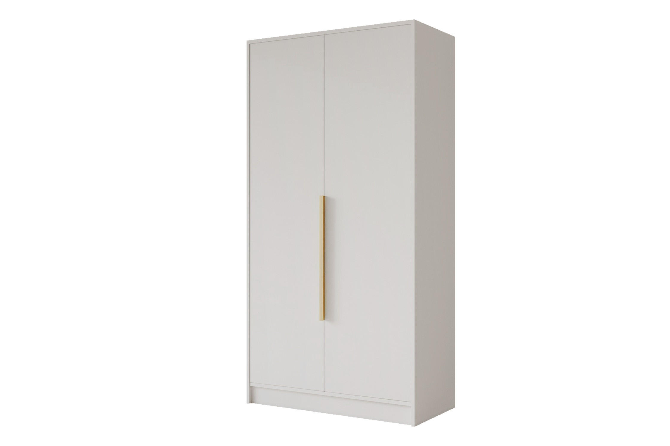 Altdecor Kleiderschrank Weiß, Gold 102x200x51 cm