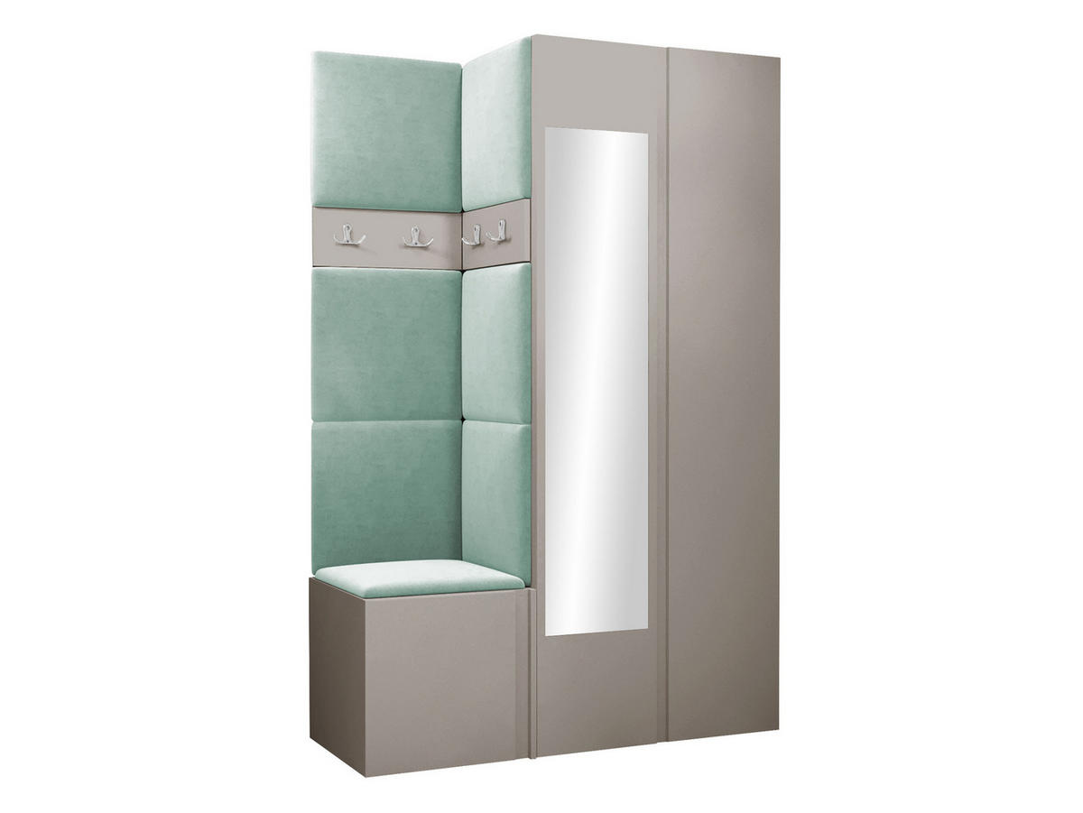 GARDEROBEN-SET Orion XXVI - Kaschmir/Mintgrün, Holzwerkstoff/Kunststoff (116/186/46cm) - MIRJAN24