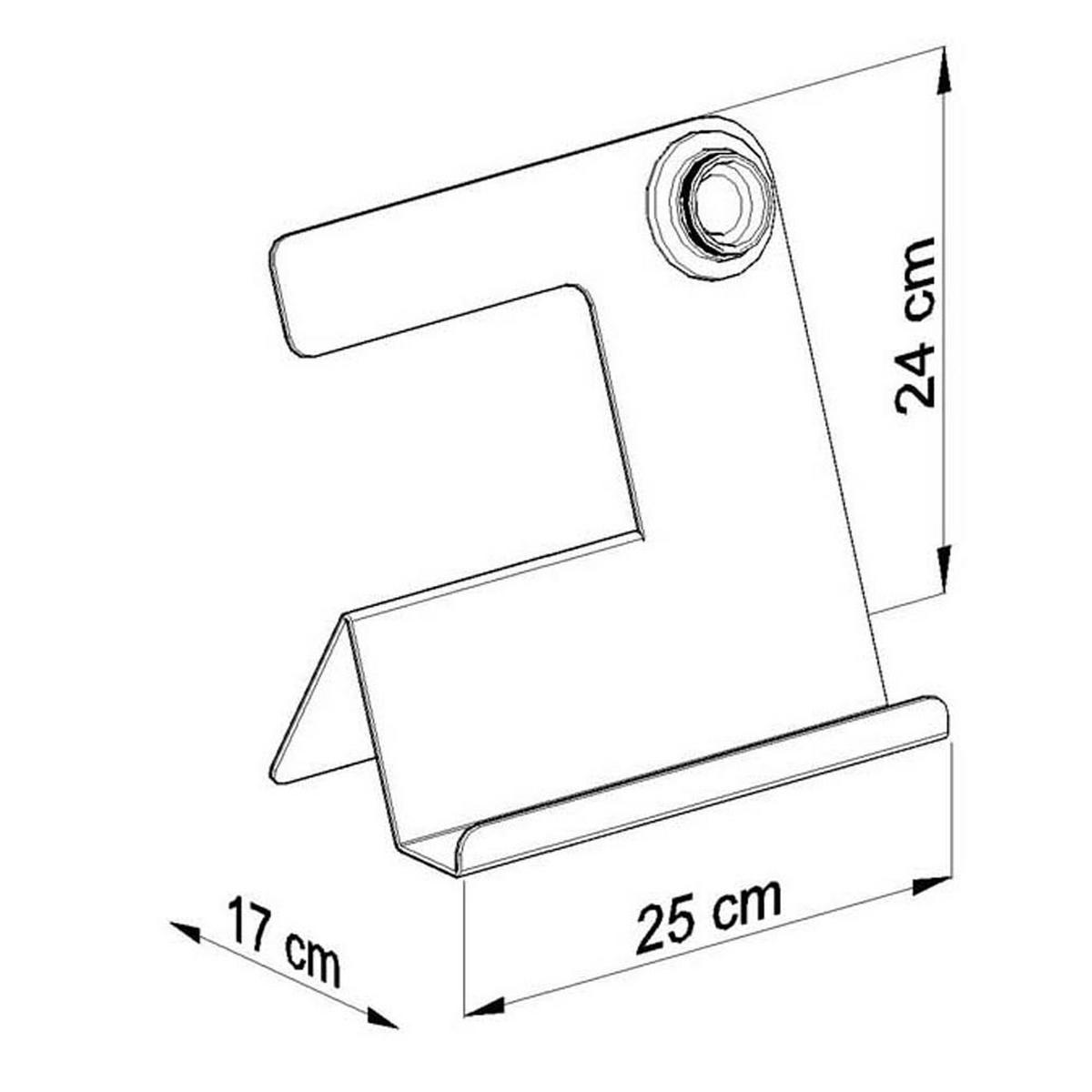TISCHLEUCHTE Stahl Schwarz - Schwarz, Metall (17/25/24cm)