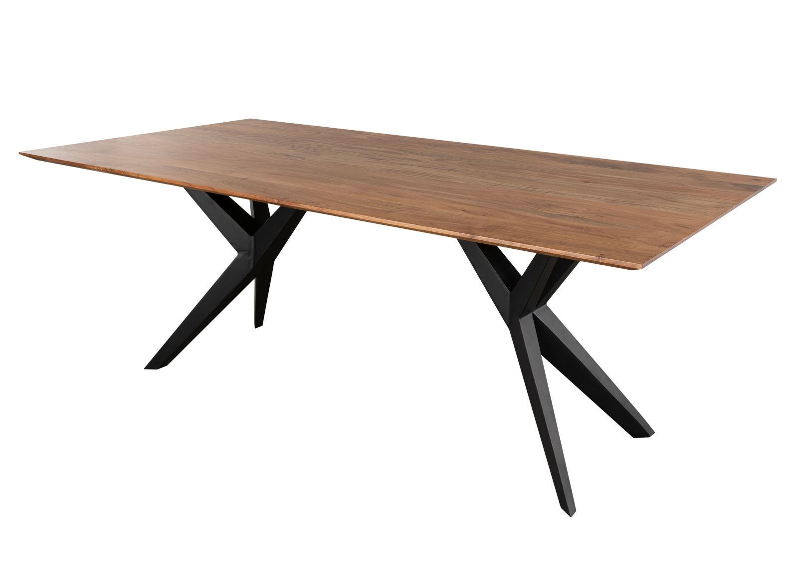 ESSTISCH Akazie 180x90x76 natur lackiert Beine anthrazit matt SWISS EDGE #20 - Braun, Holz (90/180/76cm) - Massivmoebel24