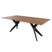 ESSTISCH Akazie 180x90x76 natur lackiert Beine anthrazit matt SWISS EDGE #20 - Braun, Holz (90/180/76cm) - Massivmoebel24
