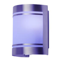 LED AUSSEN-WANDLEUCHTE Edelstahl Silber - Silberfarben, Glas (14/16.5/10.5cm)