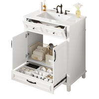 KÜCHENSCHRANK, freistehend, 9 Ablagefächer, MDF lackiert, Weiß, 77/86/46 cm - Weiß, Kunststoff (46/86/77cm) - Rolipo