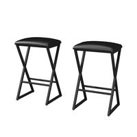 BARHOCKER Vault Schwarz 40 x 64 cm 2er Set - Schwarz, Metall (40/64/34cm) - Vicco