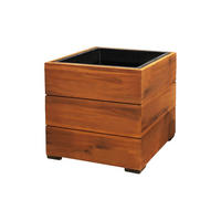 PFLANZKASTEN Colorado 1, 44,5x40,5 cm, Akazienholz, Braun - Braun, Holz (44.5/40.5/44.5cm) - dasmöbelwerk