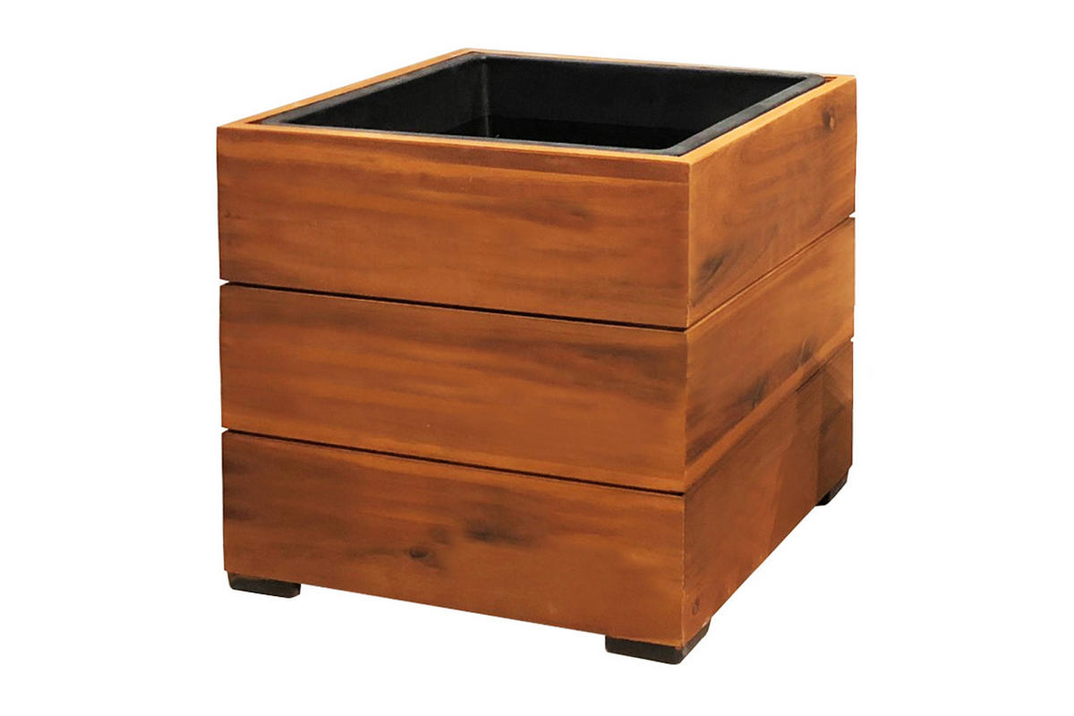 PFLANZKASTEN Colorado 1, 44,5x40,5 cm, Akazienholz, Braun - Braun, Holz (44.5/40.5/44.5cm) - dasmöbelwerk