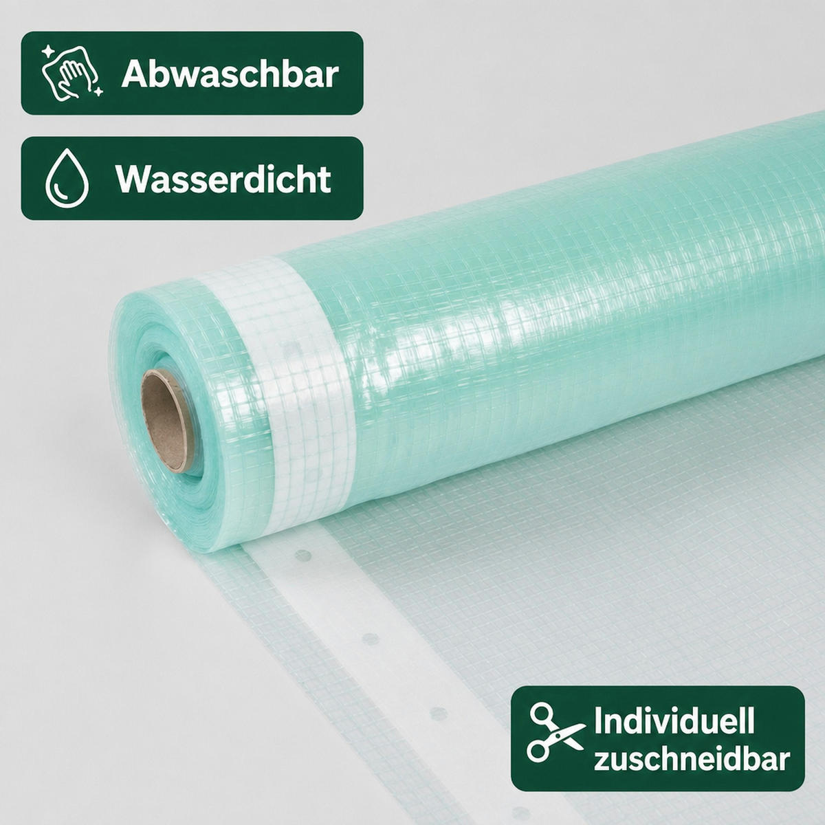 GITTERFOLIE m. Nagelrand 3 Breite x 1 Meter - Hellgrün, Kunststoff (300/1cm) - BONI-SHOP