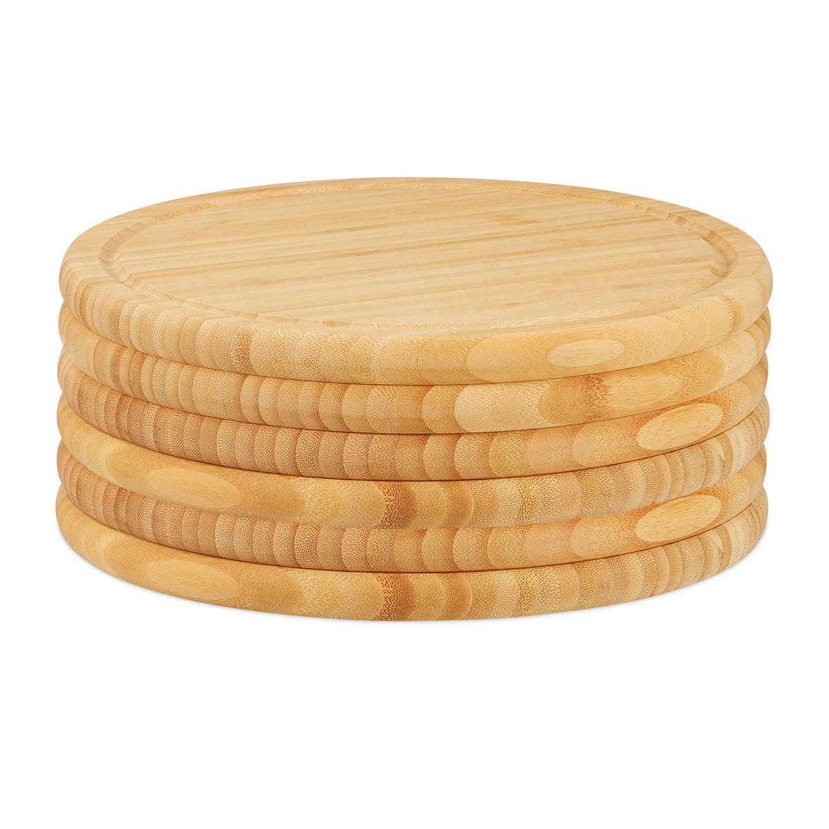 FRÜHSTÜCKSBRETTCHEN Set - Hellbraun, Holz (30/30cm) - Relaxdays