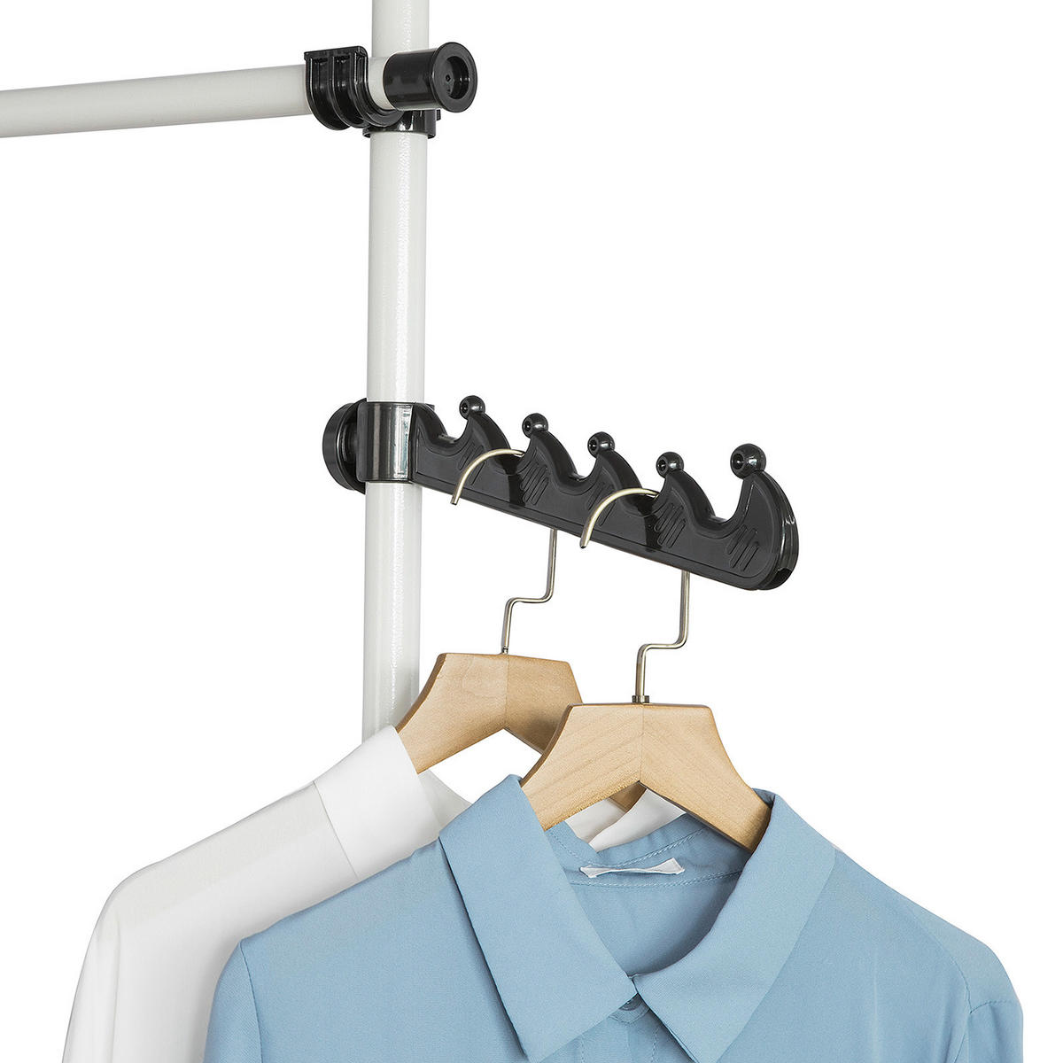 TELESKOP GARDEROBEN SYSTEM - Weiß, Kunststoff (195/278/1cm) - SoBuy