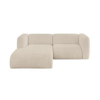 ECKSOFA Ottomane Links MIRA-L1 227x179x89 Beige Cord - Sandfarben/Beige, Holzwerkstoff/Kunststoff (227/179cm) - ALTDECOR