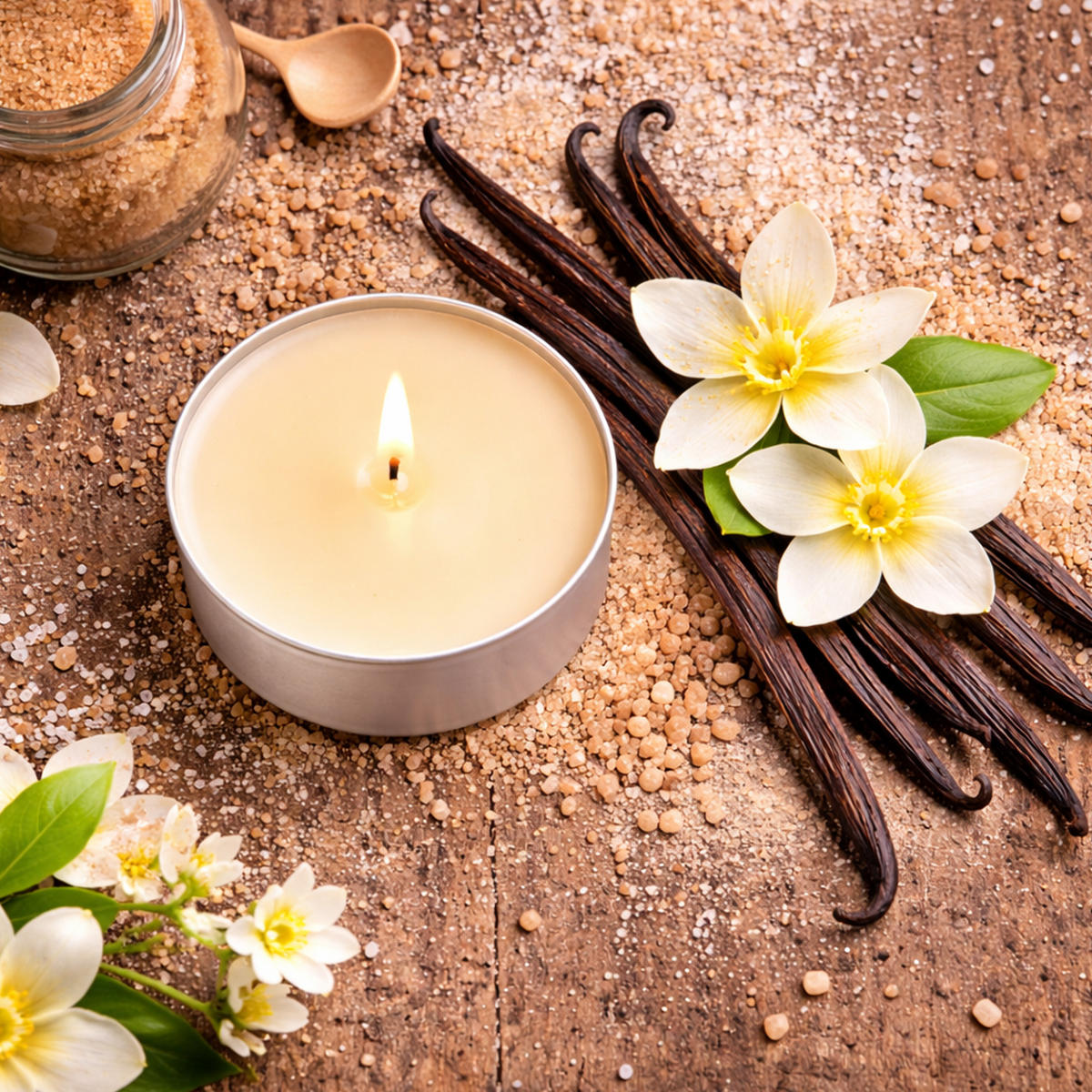 TEELICHT mit Duft - Vanille - 54er Pack - Creme, Naturmaterialien (4/1.5/4cm) - HS Candle