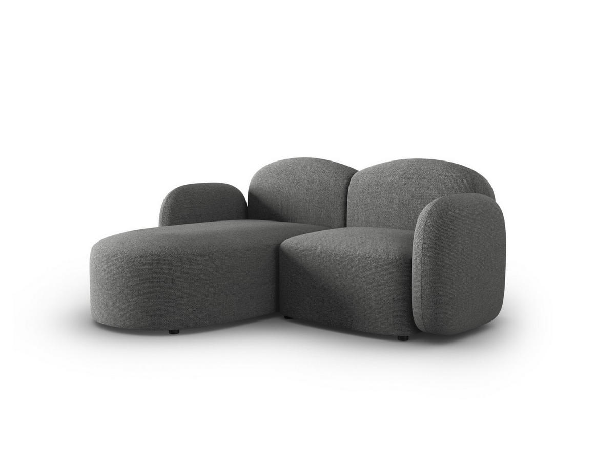 ECKSOFA links Blair aus Chenille-Stoff dunkelgrau mischung 3 Sitzplätze - Dunkelgrau, Textil (155/194cm) - Micadoni