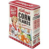 VORRATSDOSE XL Kellogg's Kellogg's Corn Flakes Quality Cereal - Multicolor, Metall (19/26/8cm) - Nostalgic-Art