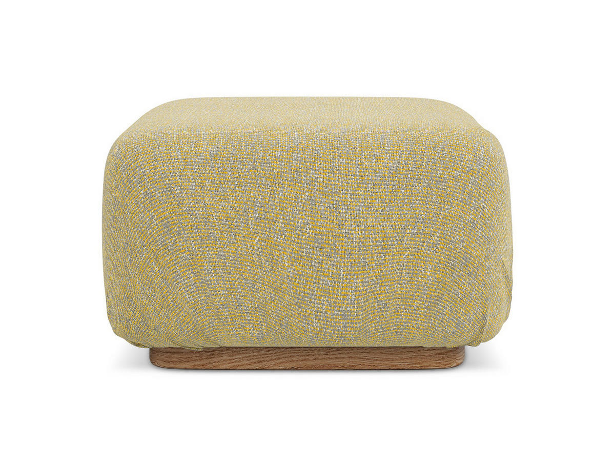 POUF Strukturstoff Stoff Gelb - Currygelb/Gelb, Holz/Textil (83/95/41cm) - Makamii