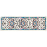 KURZFLOR-TEPPICH Beige 60/200 cm Gordes - Blau/Beige, Textil (60/200cm) - Beliani