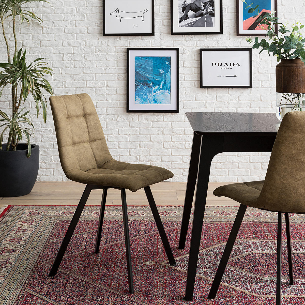 POLSTERSTUHL - Hellbraun, Textil/Metall (44/86/57cm) - home24