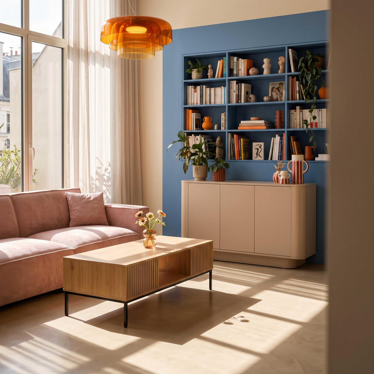 SIDEBOARD, Beige - Beige, Holz (120/75/40cm) - Oviala