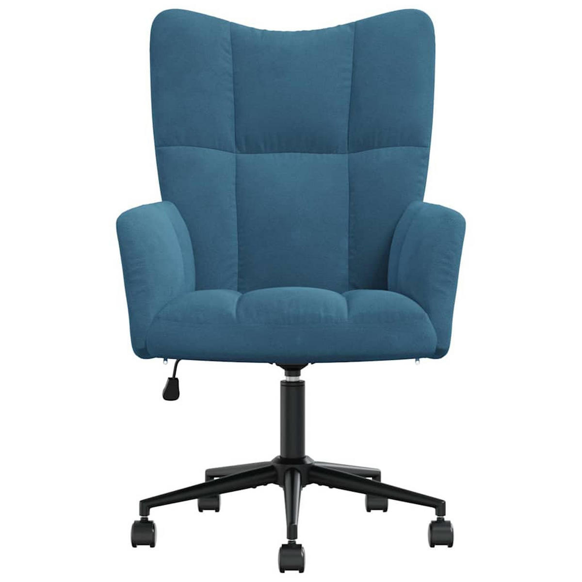 RELAXSESSEL Blau Samt - Blau, Naturmaterialen (69/102/61.5cm) - vidaXL