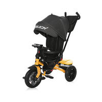 DREIRAD Speedy Luftreifen gelb Luftreifen, drehbarer Sitz, Musik, Licht, Schubstange - Gelb, Metall (109/52/102cm) - Lorelli