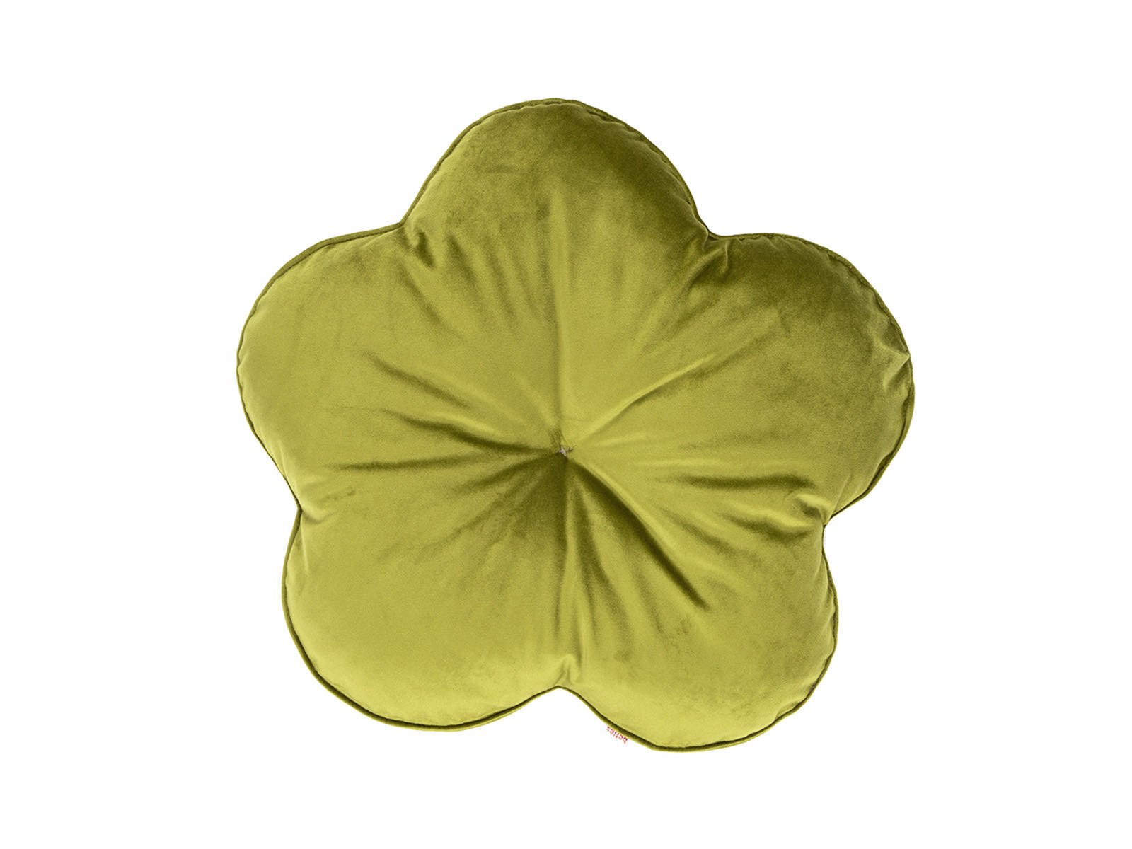 KISSEN-BLUME Samt&Sonders mai-grün 50 cm Ø - Olivgrün/Grün, Textil (50cm) - beties Heimtextil