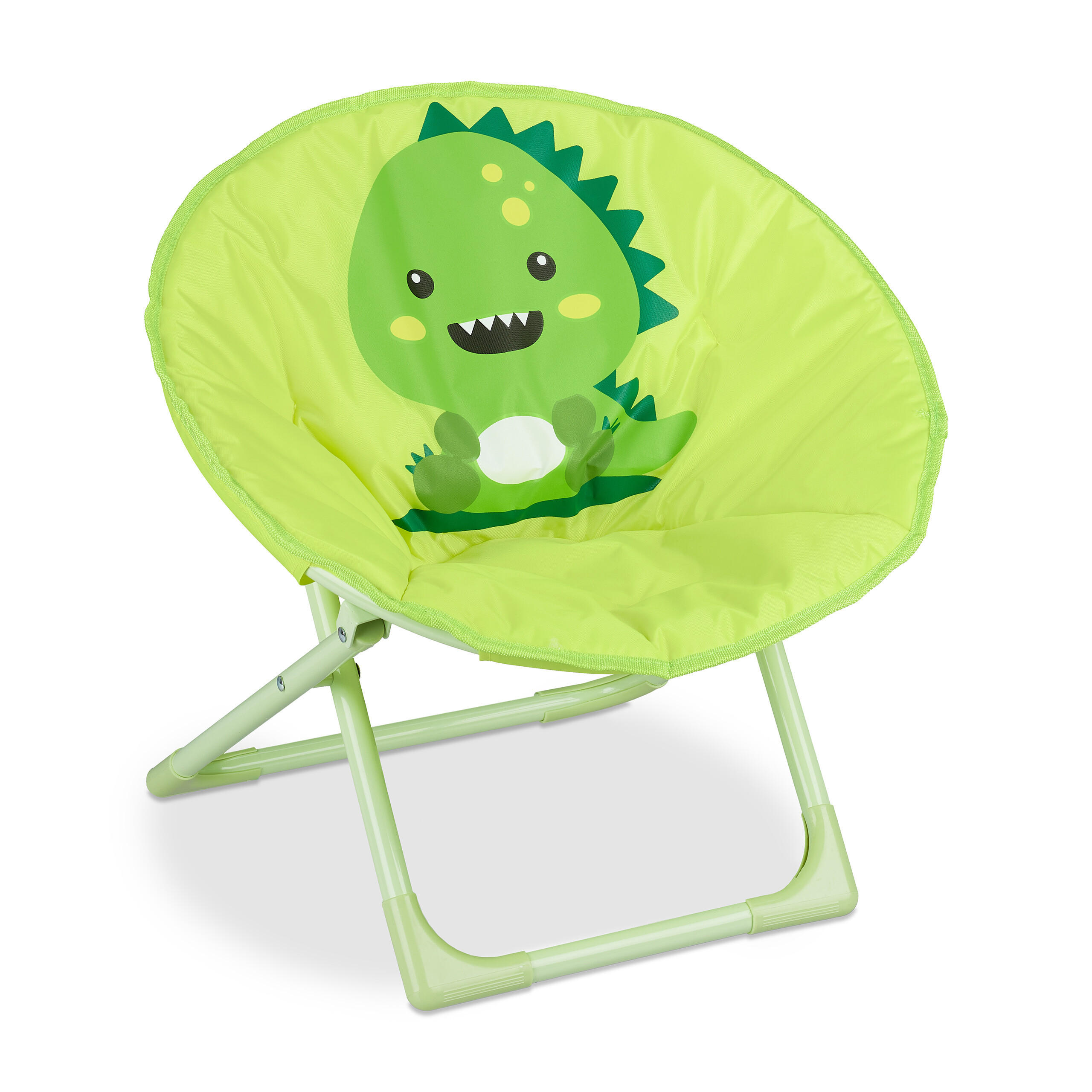 KINDERSTUHL Moonchair - Grün, Kunststoff/Textil (50/47/48cm) - Relaxdays