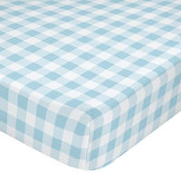 SPANNBETTTUCH vichy 105x200x32 cm blau - Blau, Textil (105/200cm) - Happy Friday